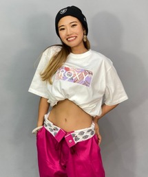 ROXY/ロキシー ルーズシルエット/ボタニカルロゴ無地Tシャツ RST231099