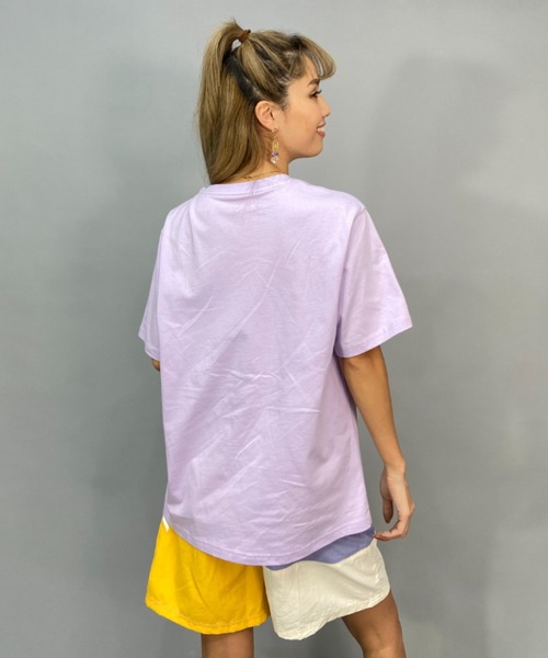 ROXY(ロキシー)の「ROXY/ロキシー ルーズシルエット/ボタニカルロゴ無地Tシャツ RST231099(Tシャツ/カットソー・レディース・ブラック×ブラック/ホワイト×ピンク/パープル系その他・S/M/L)」の6枚目の写真
