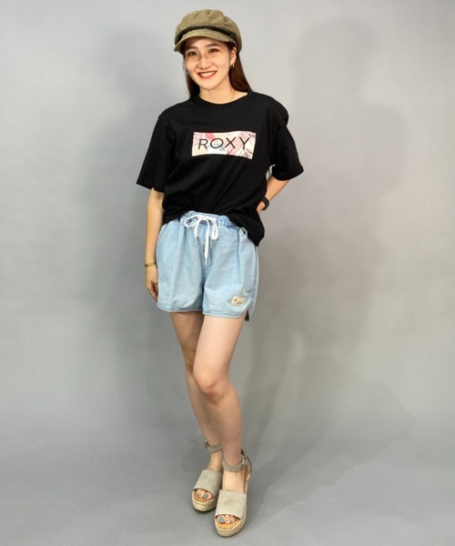 ROXY(ロキシー)の「ROXY/ロキシー ルーズシルエット/ボタニカルロゴ無地Tシャツ RST231099(Tシャツ/カットソー・レディース・ブラック×ブラック/ホワイト×ピンク/パープル系その他・S/M/L)」の17枚目の写真