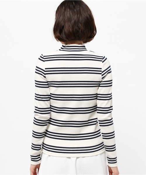OUTLET（アウトレット）の「【CAPRICIEUX LE'MAGE】ボーダーリトルハイネックプルオーバー（Tシャツ/カットソー・レディース・ブルー系その他/ホワイト×グレー/ホワイト×ネイビー・FREE）」の4枚目の写真