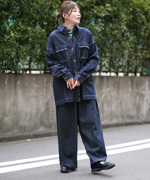 チチカカ(チチカカ)の「ライトオンスデニムパンツ【ユニセックス】(デニムパンツ・メンズ・ブルー/インディゴブルー・MEDIUM/LARGE)」の9枚目の写真