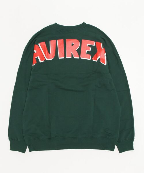 AVIREX（アヴィレックス）の「BIG LOGO CREW NECK SWEAT / ビッグ ロゴ クルーネック スウェット / AVIREX / アヴィレックス（スウェット・メンズ・グリーン/その他11/イエロー/グレー系その他3・2XL/XL/M/L）」の5枚目の写真