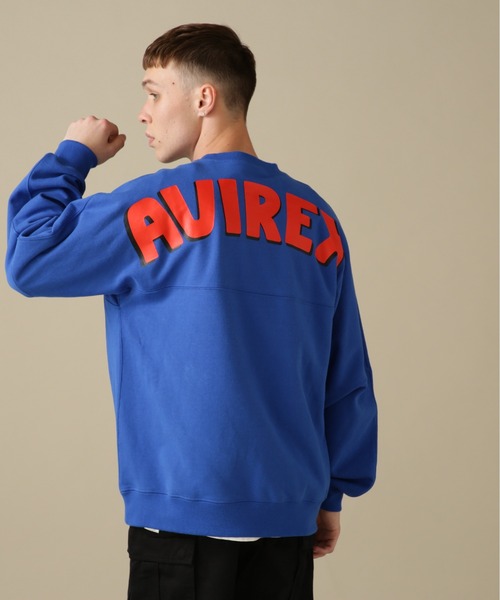 AVIREX（アヴィレックス）の「BIG LOGO CREW NECK SWEAT / ビッグ ロゴ クルーネック スウェット / AVIREX / アヴィレックス（スウェット・メンズ・グリーン/その他11/イエロー/グレー系その他3・2XL/XL/M/L）」の4枚目の写真