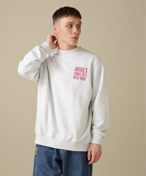 AVIREX（アヴィレックス）の「BIG LOGO CREW NECK SWEAT / ビッグ ロゴ クルーネック スウェット / AVIREX / アヴィレックス（スウェット・メンズ・グリーン/その他11/イエロー/グレー系その他3・2XL/XL/M/L）」の9枚目の写真
