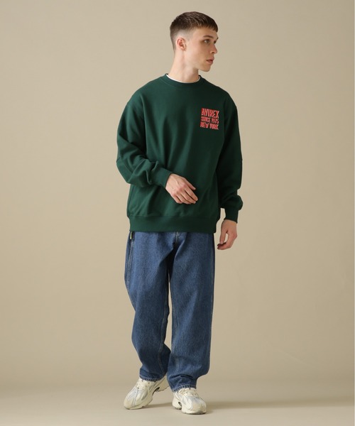 AVIREX（アヴィレックス）の「BIG LOGO CREW NECK SWEAT / ビッグ ロゴ クルーネック スウェット / AVIREX / アヴィレックス（スウェット・メンズ・グリーン/その他11/イエロー/グレー系その他3・2XL/XL/M/L）」の22枚目の写真
