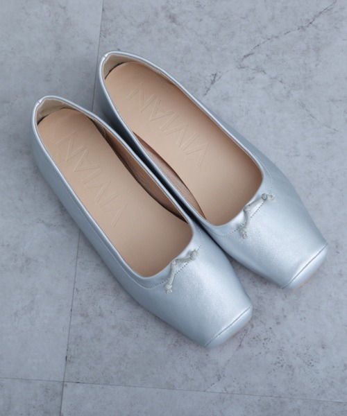 VIVIAN(ヴィヴィアン)の「スクエアトゥバレエシューズ(バレエシューズ・レディース・グリーン/アイボリー/ブラウン/ブラック/シルバー・M/S/LL/L)」の5枚目の写真