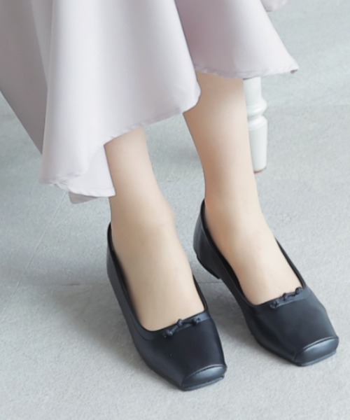 VIVIAN(ヴィヴィアン)の「スクエアトゥバレエシューズ(バレエシューズ・レディース・グリーン/アイボリー/ブラウン/ブラック/シルバー・M/S/LL/L)」の12枚目の写真