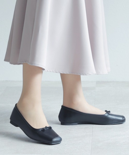 VIVIAN(ヴィヴィアン)の「スクエアトゥバレエシューズ(バレエシューズ・レディース・グリーン/アイボリー/ブラウン/ブラック/シルバー・M/S/LL/L)」の13枚目の写真