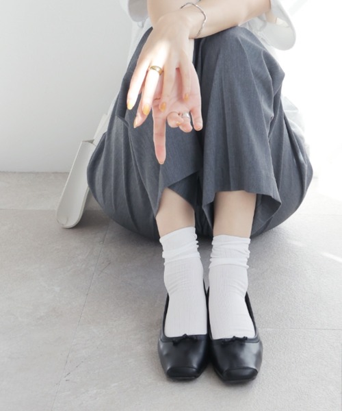 VIVIAN(ヴィヴィアン)の「スクエアトゥバレエシューズ(バレエシューズ・レディース・グリーン/アイボリー/ブラウン/ブラック/シルバー・M/S/LL/L)」の16枚目の写真