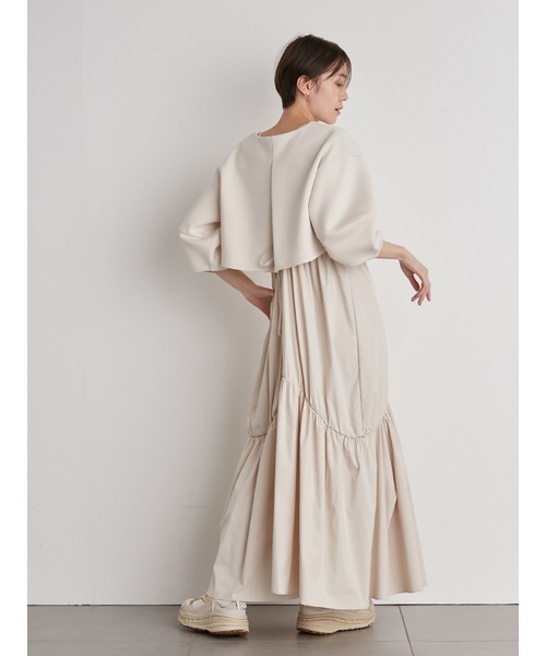 emmi(エミ)の「【emmi atelier】ダンボールトップスセットキャミワンピース(ワンピース・レディース・サックスブルー/ブラック/アイボリー・1/0)」の11枚目の写真