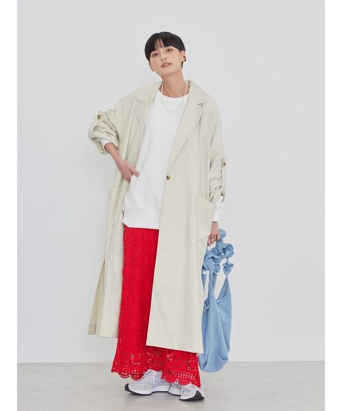 AMERICAN HOLIC（アメリカンホリック）の「花粉防止ニュアンストレンチコート（トレンチコート・レディース・アイボリー/ベージュ/ネイビー・M/L）」の16枚目の写真