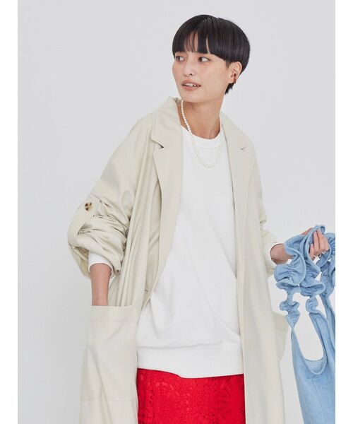 AMERICAN HOLIC（アメリカンホリック）の「花粉防止ニュアンストレンチコート（トレンチコート・レディース・アイボリー/ベージュ/ネイビー・M/L）」の20枚目の写真