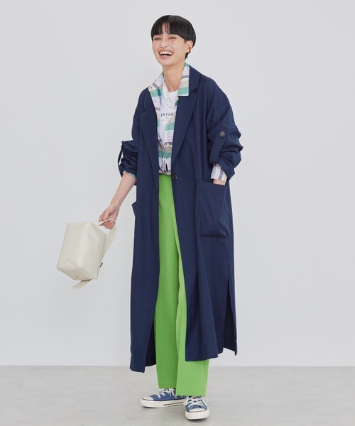 AMERICAN HOLIC（アメリカンホリック）の「花粉防止ニュアンストレンチコート（トレンチコート・レディース・アイボリー/ベージュ/ネイビー・M/L）」の3枚目の写真