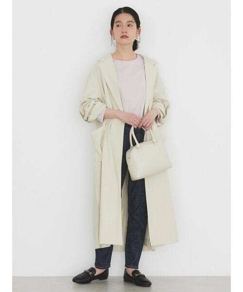 AMERICAN HOLIC（アメリカンホリック）の「花粉防止ニュアンストレンチコート（トレンチコート・レディース・アイボリー/ベージュ/ネイビー・M/L）」の5枚目の写真