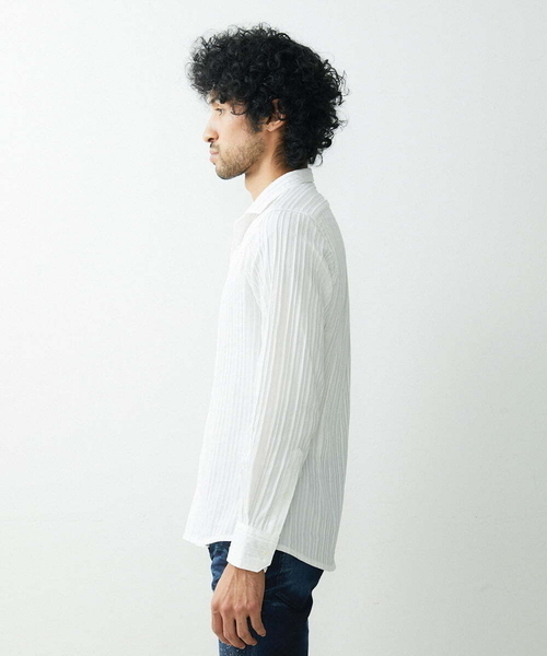 MICHEL KLEIN HOMME (ミッシェルクランオム)の「【2023年モデル】《日本製》タックスタンドシャツ(シャツ/ブラウス・メンズ・ホワイト・X-LARGE/LARGE/MEDIUM)」の9枚目の写真