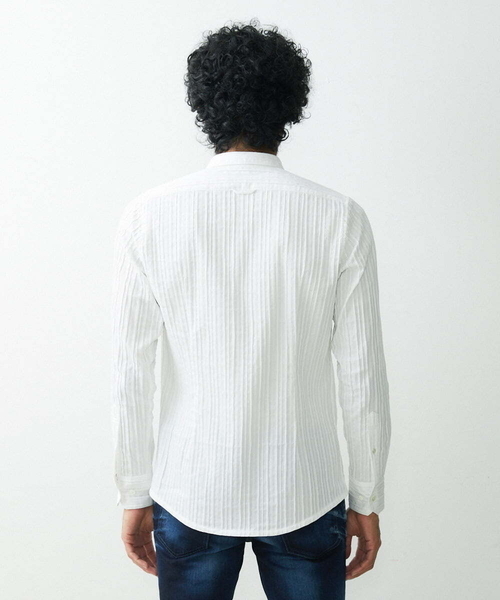 MICHEL KLEIN HOMME (ミッシェルクランオム)の「【2023年モデル】《日本製》タックスタンドシャツ(シャツ/ブラウス・メンズ・ホワイト・X-LARGE/LARGE/MEDIUM)」の8枚目の写真