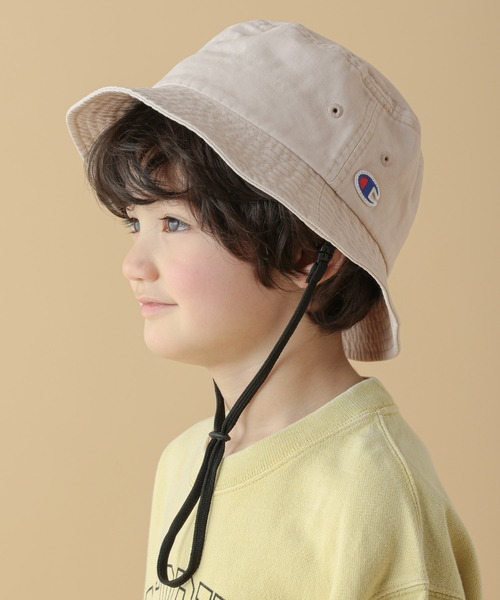 Champion(チャンピオン)の「【Champion(チャンピオン)】ウォッシュバケットハット(KIDS)(ハット・キッズ・アイボリー/ブラック/キャメル・FREE)」の3枚目の写真