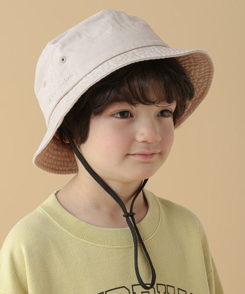 Champion(チャンピオン)の「【Champion(チャンピオン)】ウォッシュバケットハット(KIDS)(ハット・キッズ・アイボリー/ブラック/キャメル・FREE)」の4枚目の写真