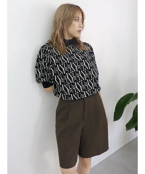 MURUA(ムルーア)の「タックハーフパンツ(スラックス・レディース・ブラック/ブラウン・2/1)」の19枚目の写真