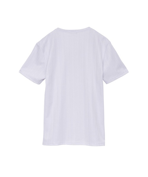 ZERO by TORNADO MART∴ランダム針抜きABSテレコ半袖カットソー ZERO by TORNADO MART∴ランダム針抜きABSテレコ半袖カットソー