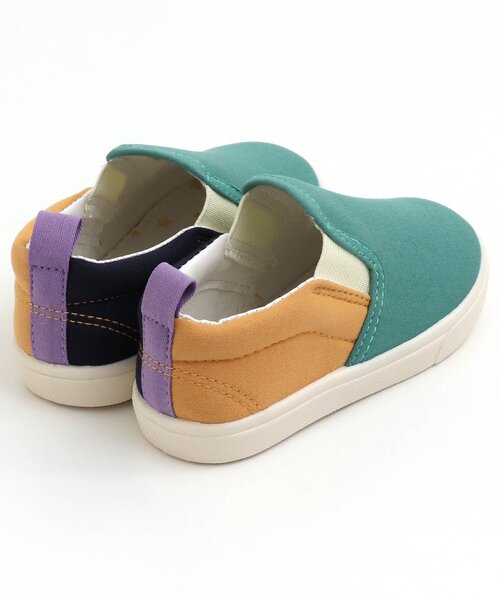 BREEZE(ブリーズ)の「カラフルスリッポン(スニーカー・キッズ・イエロー/レインボー/ブラック/インディゴブルー/ピンク・15 /19/17/16/18/14)」の12枚目の写真