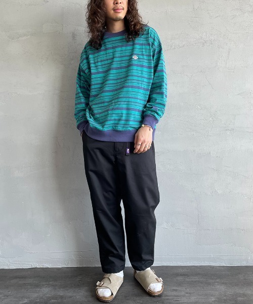 DANTON（ダントン）の「[DANTON/ダントン] スウェットライク ワンポイントロゴボーダーTシャツ（Tシャツ/カットソー・レディース・ネイビー/グリーン・L/XL/M）」の18枚目の写真