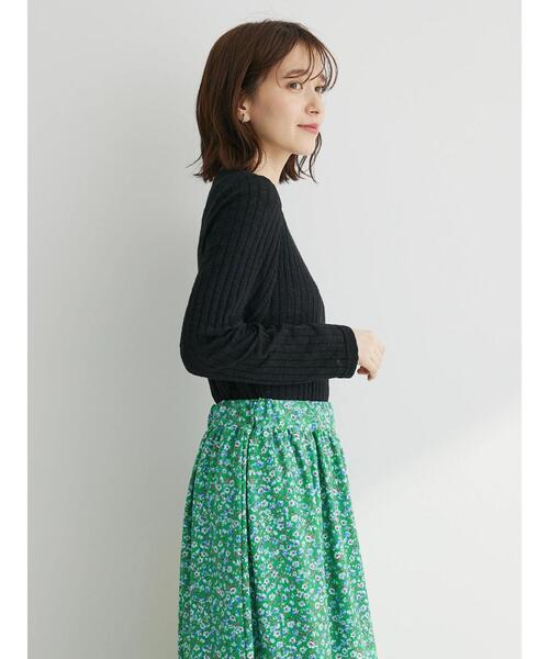 Sugar spoon(シュガースプーン)の「・SUGAR SPOON アイレットリブロンT(Tシャツ/カットソー・レディース・サックスブルー/グレイッシュベージュ/ブラック/オフホワイト・FREE)」の8枚目の写真