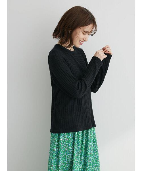 Sugar spoon(シュガースプーン)の「・SUGAR SPOON アイレットリブロンT(Tシャツ/カットソー・レディース・サックスブルー/グレイッシュベージュ/ブラック/オフホワイト・FREE)」の15枚目の写真