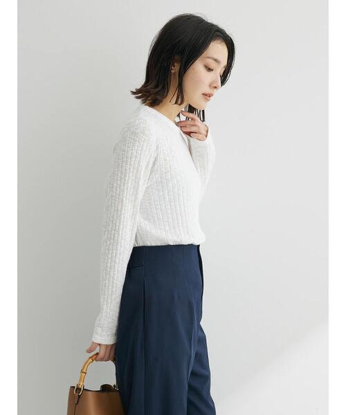 Sugar spoon(シュガースプーン)の「・SUGAR SPOON アイレットリブロンT(Tシャツ/カットソー・レディース・サックスブルー/グレイッシュベージュ/ブラック/オフホワイト・FREE)」の20枚目の写真