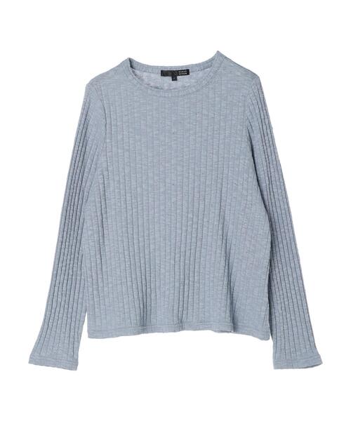 Sugar spoon(シュガースプーン)の「・SUGAR SPOON アイレットリブロンT(Tシャツ/カットソー・レディース・サックスブルー/グレイッシュベージュ/ブラック/オフホワイト・FREE)」の10枚目の写真