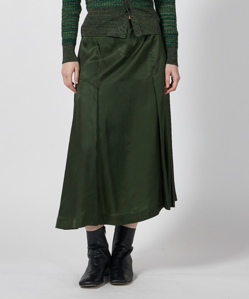 TOGA(トーガ)の「TOGA Cupra satin skirt(スカート・レディース・ブラック/グリーン・38/36)」の15枚目の写真