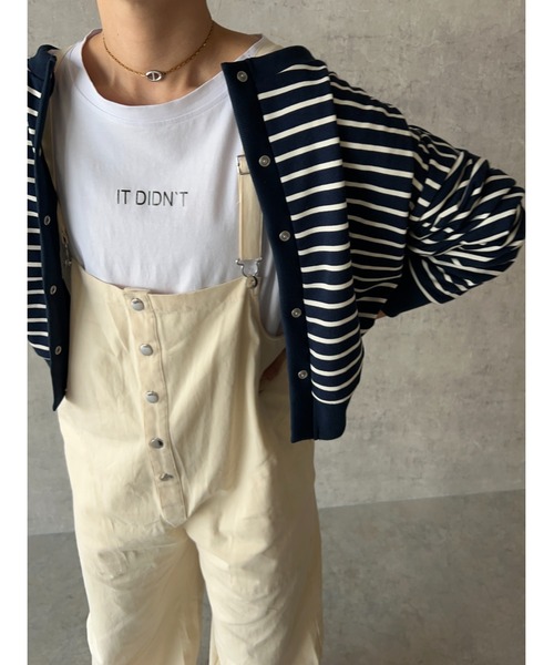 owndaily（オンデイリー）の「コットンサロペット（サロペット/オーバーオール・レディース・ブラック/アイボリー/ベージュ・FREE）」の14枚目の写真