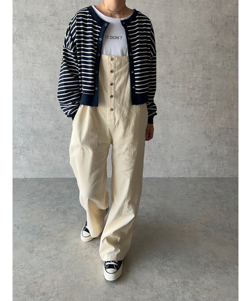 owndaily（オンデイリー）の「コットンサロペット（サロペット/オーバーオール・レディース・ブラック/アイボリー/ベージュ・FREE）」の13枚目の写真