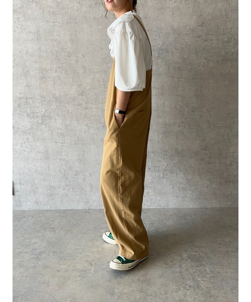 owndaily（オンデイリー）の「コットンサロペット（サロペット/オーバーオール・レディース・ブラック/アイボリー/ベージュ・FREE）」の19枚目の写真