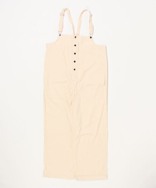owndaily（オンデイリー）の「コットンサロペット（サロペット/オーバーオール・レディース・ブラック/アイボリー/ベージュ・FREE）」の5枚目の写真