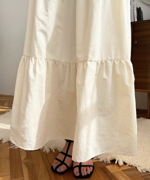 moment+（モーメントプラス）の「ティアードスカート（スカート・レディース・ブラック/カーキ/アイボリー・L/M）」の10枚目の写真