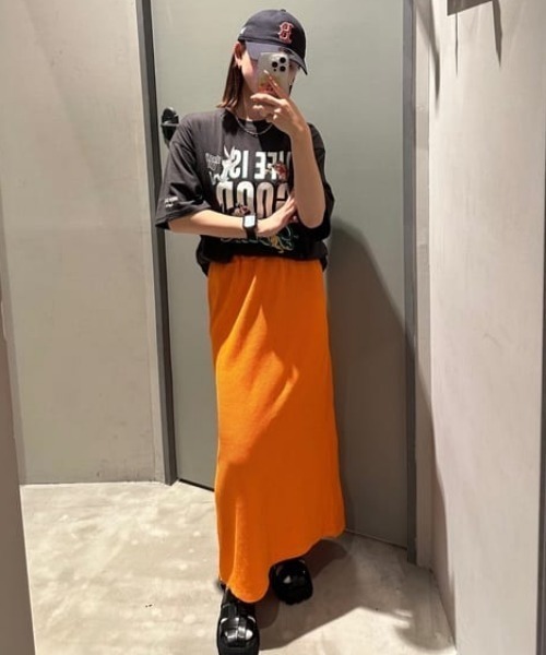 RODEO CROWNS WIDE BOWL（ロデオクラウンズワイドボウル）の「カラーワッフルスカート（スカート・レディース・ターコイズブルー/ピンク/オレンジ・FREE）」の10枚目の写真