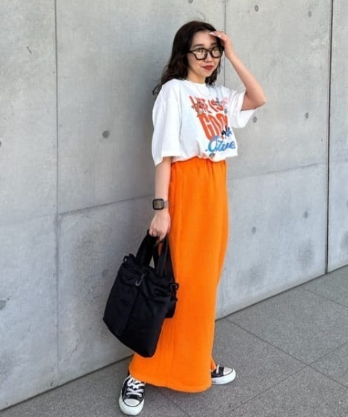 RODEO CROWNS WIDE BOWL（ロデオクラウンズワイドボウル）の「カラーワッフルスカート（スカート・レディース・ターコイズブルー/ピンク/オレンジ・FREE）」の17枚目の写真