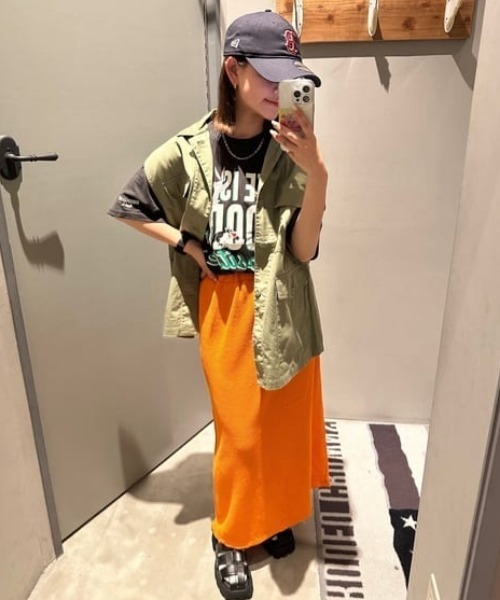 RODEO CROWNS WIDE BOWL（ロデオクラウンズワイドボウル）の「カラーワッフルスカート（スカート・レディース・ターコイズブルー/ピンク/オレンジ・FREE）」の18枚目の写真