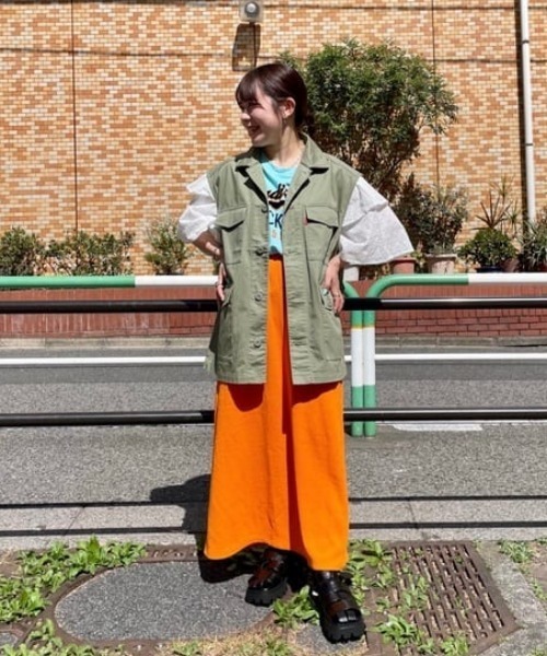 RODEO CROWNS WIDE BOWL（ロデオクラウンズワイドボウル）の「カラーワッフルスカート（スカート・レディース・ターコイズブルー/ピンク/オレンジ・FREE）」の19枚目の写真