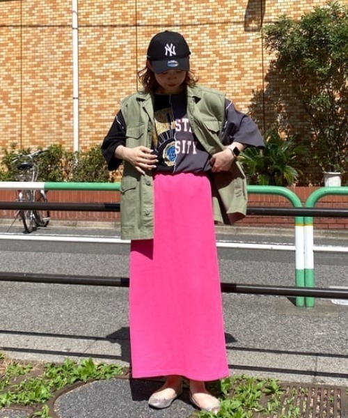 RODEO CROWNS WIDE BOWL（ロデオクラウンズワイドボウル）の「カラーワッフルスカート（スカート・レディース・ターコイズブルー/ピンク/オレンジ・FREE）」の12枚目の写真