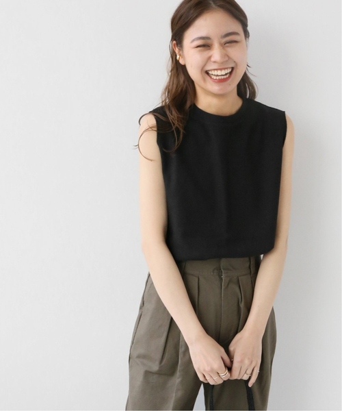 JOURNAL STANDARD relume（ジャーナルスタンダード　レリューム）の「《追加》TCワッフルノースリーブ（Tシャツ/カットソー・レディース・チャコールグレー/ブルー/ブラック/ピンク系その他/ホワイト/ベージュ系その他・FREE）」の11枚目の写真