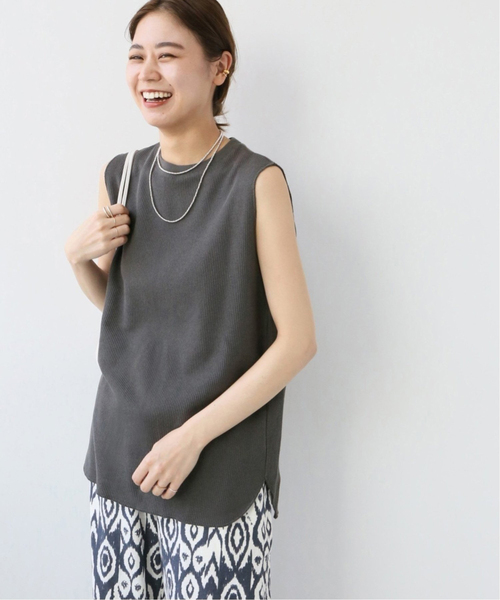 JOURNAL STANDARD relume（ジャーナルスタンダード　レリューム）の「《追加》TCワッフルノースリーブ（Tシャツ/カットソー・レディース・チャコールグレー/ブルー/ブラック/ピンク系その他/ホワイト/ベージュ系その他・FREE）」の16枚目の写真