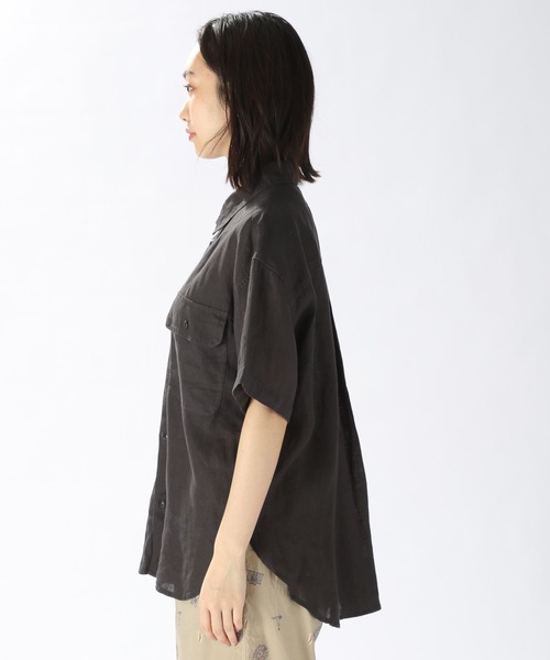 niko and（ニコアンド）の「FINEリネンWポケットBIGシャツ（シャツ