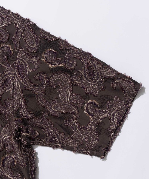 MAISON SPECIAL(メゾンスペシャル)の「《ユニセックスアイテム》ペイズリーカットジャガードプライムオーバーオープンカラーショートスリーブシャツ【MAISON SPECIAL/メゾンスペシャル】■セットアップ対応■(シャツ/ブラウス・メンズ・パープル/ブルー/ブラック・0/1/2)」の17枚目の写真