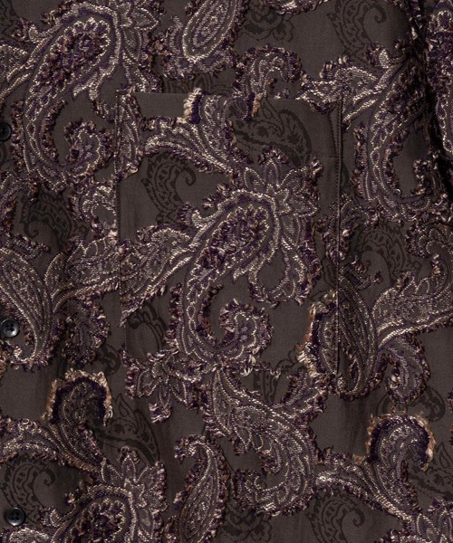 MAISON SPECIAL(メゾンスペシャル)の「《ユニセックスアイテム》ペイズリーカットジャガードプライムオーバーオープンカラーショートスリーブシャツ【MAISON SPECIAL/メゾンスペシャル】■セットアップ対応■(シャツ/ブラウス・メンズ・パープル/ブルー/ブラック・0/1/2)」の16枚目の写真