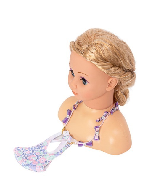 fafa(フェフェ)の「MILIA | マスクストラップ(ネックレス・キッズ・ブルー/ベビーピンク・FREE)」の3枚目の写真