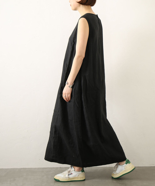 JOURNAL STANDARD LUXE(ジャーナルスタンダード ラックス)の「リネンキャンバスノースリーブワンピース(ワンピース・レディース・ブラック/レッド・FREE)」の11枚目の写真