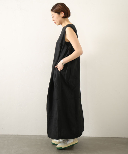 JOURNAL STANDARD LUXE(ジャーナルスタンダード ラックス)の「リネンキャンバスノースリーブワンピース(ワンピース・レディース・ブラック/レッド・FREE)」の12枚目の写真