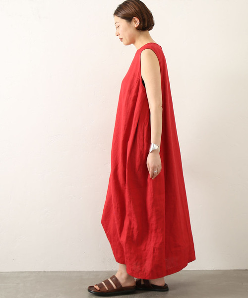 JOURNAL STANDARD LUXE(ジャーナルスタンダード ラックス)の「リネンキャンバスノースリーブワンピース(ワンピース・レディース・ブラック/レッド・FREE)」の17枚目の写真